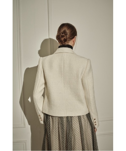 ERADIE(エラディエ)の「Éclat Wool Tweed Jacket ウールブレンドツィードジャケット(その他アウター・レディース・オフホワイト・FREE)」の19枚目の写真