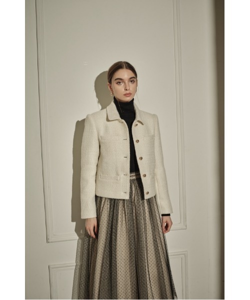 ERADIE(エラディエ)の「Éclat Wool Tweed Jacket ウールブレンドツィードジャケット(その他アウター・レディース・オフホワイト・FREE)」の18枚目の写真