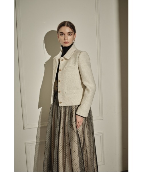 ERADIE(エラディエ)の「Éclat Wool Tweed Jacket ウールブレンドツィードジャケット(その他アウター・レディース・オフホワイト・FREE)」の20枚目の写真