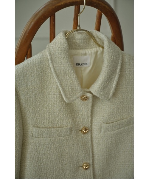 ERADIE(エラディエ)の「Éclat Wool Tweed Jacket ウールブレンドツィードジャケット(その他アウター・レディース・オフホワイト・FREE)」の15枚目の写真