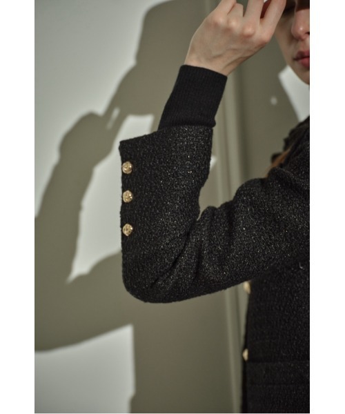 ERADIE(エラディエ)の「Éclat Wool Tweed Jacket ウールブレンドツィードジャケット(その他アウター・レディース・オフホワイト・FREE)」の5枚目の写真