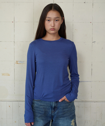BASIC COLOR LONG SLEEVE DEEP BLUE