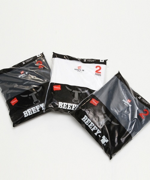 HANES（ヘインズ）の「ヘインズ ビーフィー 無地 2枚1組 Tシャツ 2016SS Hanes BEEFY T SHIRT 2P H5180-2（Tシャツ/カットソー・メンズ・ブラック/ホワイト/グレー/ネイビー・MEDIUM/X-LARGE/LARGE/SMALL/X-SMALL）」の11枚目の写真