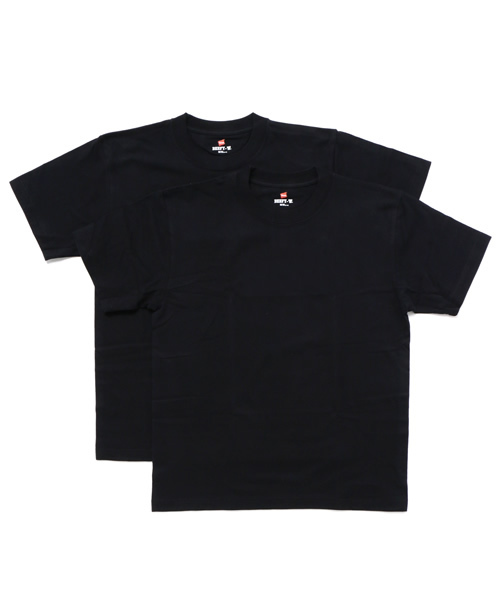 HANES（ヘインズ）の「ヘインズ ビーフィー 無地 2枚1組 Tシャツ 2016SS Hanes BEEFY T SHIRT 2P H5180-2（Tシャツ/カットソー・メンズ・ブラック/ホワイト/グレー/ネイビー・MEDIUM/X-LARGE/LARGE/SMALL/X-SMALL）」の3枚目の写真