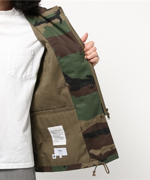 niche.（ニッチ）の「Niche（ニッチ） カモフラ柄ミリタリージャケット