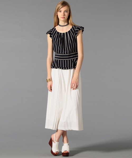 GUILD PRIME（ギルドプライム）の「【GUILD PRIME】WOMENS プリーツガウチョパンツ（その他パンツ・レディース・ホワイト・34/36）」の10枚目の写真