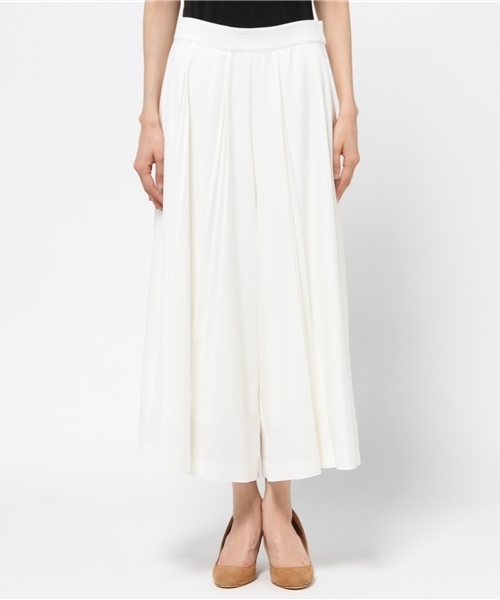 GUILD PRIME（ギルドプライム）の「【GUILD PRIME】WOMENS プリーツガウチョパンツ（その他パンツ・レディース・ホワイト・34/36）」の2枚目の写真