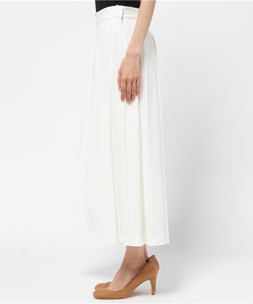 GUILD PRIME（ギルドプライム）の「【GUILD PRIME】WOMENS プリーツガウチョパンツ（その他パンツ・レディース・ホワイト・34/36）」の3枚目の写真
