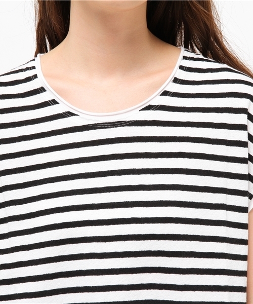 v::room（ヴィルーム）の「v::room(ヴィルーム) フレンチスリーブボーダーTシャツ/エクスクルーシフ゛コレクション（Tシャツ/カットソー・レディース・ブラック/グレー・2/1/0）」の8枚目の写真