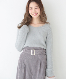 one after another NICE CLAUP | シャギーVネックニット(ニット/セーター)