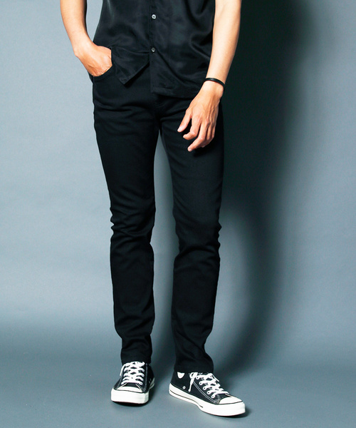 Magine(マージン)の「NO.35 STRETCH SLIM STRIGHT OVERDYE BLACK DENIM:NO.35ストレッチスリムストレート オーバーダイブラックデニム(デニムパンツ・メンズ・ブラック・46/44/48)」の13枚目の写真