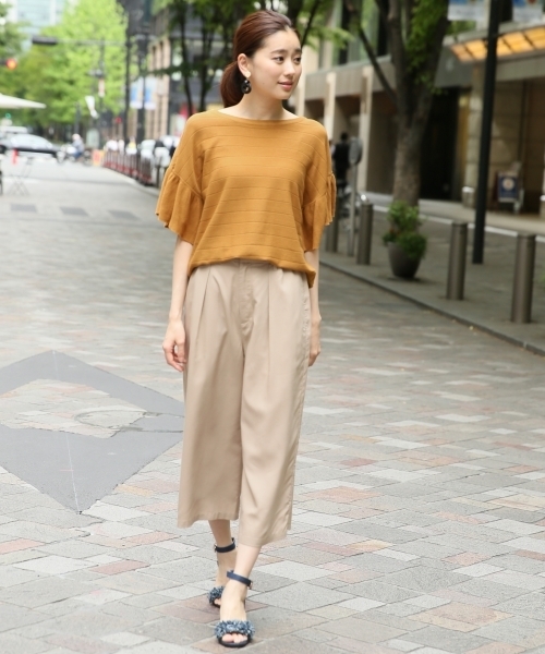 LEPSIM（レプシィム）の「GRINFILクロプドワイドパンツ　739535（その他パンツ・レディース・オフホワイト/ブラック/ライトベージュ/カーキ・MEDIUM/LARGE）」の19枚目の写真