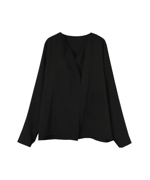 marjour（マージュール）の「シングルカラーブラウス（シャツ/ブラウス・レディース・ブラック/オフホワイト/ベージュ・MEDIUM）」の9枚目の写真