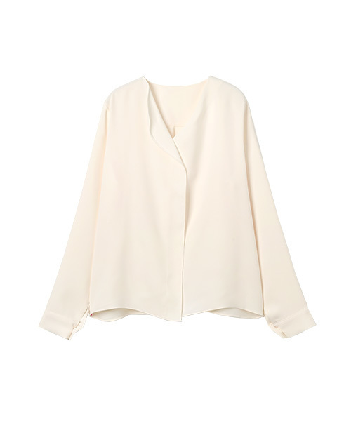 marjour（マージュール）の「シングルカラーブラウス（シャツ/ブラウス・レディース・ブラック/オフホワイト/ベージュ・MEDIUM）」の10枚目の写真