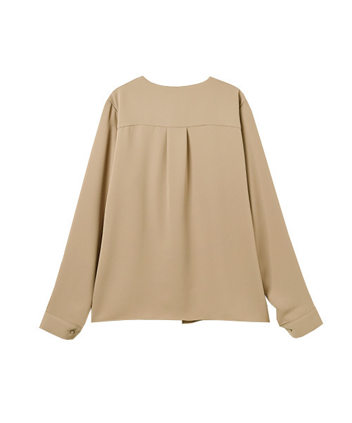 marjour（マージュール）の「シングルカラーブラウス（シャツ/ブラウス・レディース・ブラック/オフホワイト/ベージュ・MEDIUM）」の12枚目の写真