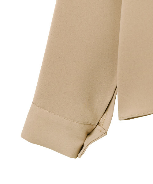 marjour（マージュール）の「シングルカラーブラウス（シャツ/ブラウス・レディース・ブラック/オフホワイト/ベージュ・MEDIUM）」の14枚目の写真