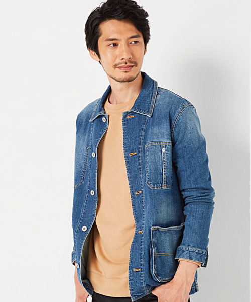 MORGAN HOMME(モルガンオム)の「ユーロカバーオール(カバーオール)」|ブルー