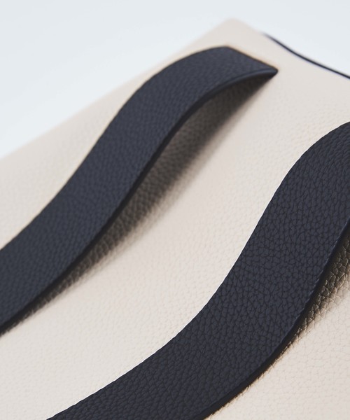 Laugoa（ラウゴア）の「【LAUGOA】 インダストリアルデザイントート　Espoir　0174-11013   （トートバッグ・レディース・アイボリー/グリーン/プラム・FREE）」の4枚目の写真