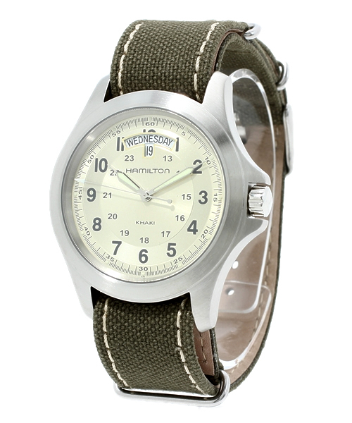 HAMILTON ハミルトン　カーキ　クォーツ　H64451823　稼働品 ハミルトン H64451823 安心な国内正規品カーキキングクオーツ DD