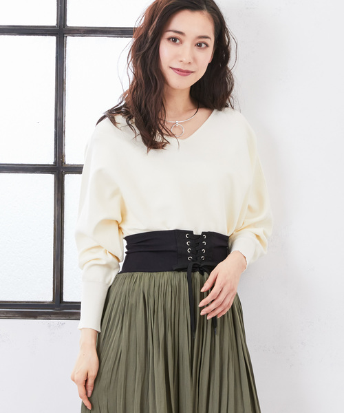 RIVE DROITE（リヴドロワ）の「2WAYコンパクトドルマン（ニット/セーター・レディース・ホワイト/その他9/ラベンダー・FREE）」の2枚目の写真