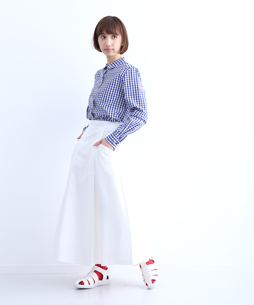 MERLOT（メルロー）の「ギンガムチェック柄ブラウス1528（シャツ/ブラウス・レディース・ブラック/ベージュ/ブルー/レッド・FREE）」の6枚目の写真