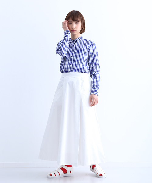 MERLOT（メルロー）の「ギンガムチェック柄ブラウス1528（シャツ/ブラウス・レディース・ブラック/ベージュ/ブルー/レッド・FREE）」の13枚目の写真