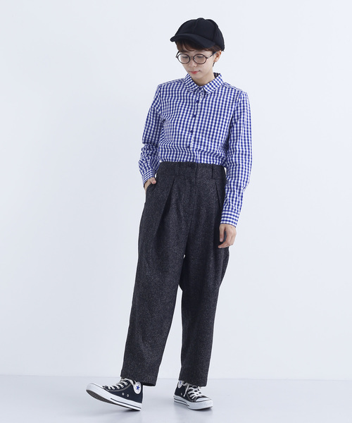 MERLOT（メルロー）の「ギンガムチェック柄ブラウス1528（シャツ/ブラウス・レディース・ブラック/ベージュ/ブルー/レッド・FREE）」の19枚目の写真