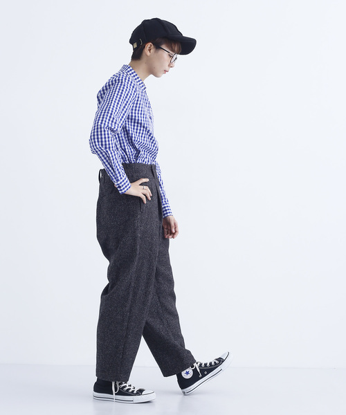 MERLOT（メルロー）の「ギンガムチェック柄ブラウス1528（シャツ/ブラウス・レディース・ブラック/ベージュ/ブルー/レッド・FREE）」の18枚目の写真