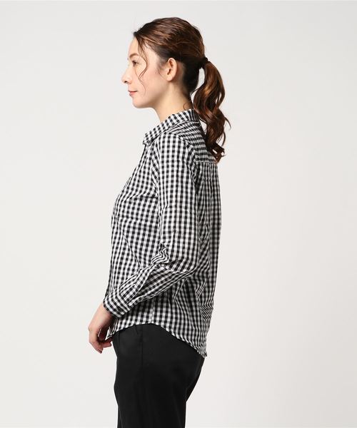 MERLOT（メルロー）の「ギンガムチェック柄ブラウス1528（シャツ/ブラウス・レディース・ブラック/ベージュ/ブルー/レッド・FREE）」の7枚目の写真