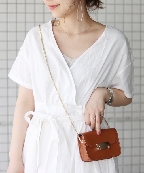 SLOBE IENA（スローブイエナ）の「2WAYカシュクールロングワンピース◆（ワンピース・レディース・ブラック/ホワイト/ブラウン/ブルー系その他/イエロー・FREE）」の11枚目の写真