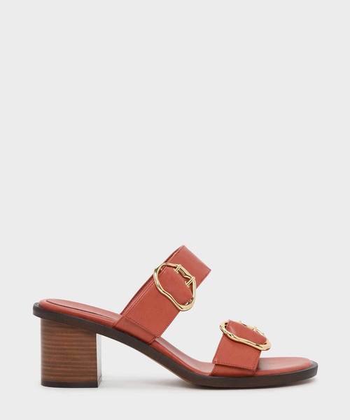 CHARLES & KEITH(チャールズ & キース)の「ダブルストラップミュール / DOUBLE STRAP MULES(サンダル・レディース・ブラック/オレンジ・22.5cm/23cm/23.5cm/24.5cm/25cm)」の2枚目の写真