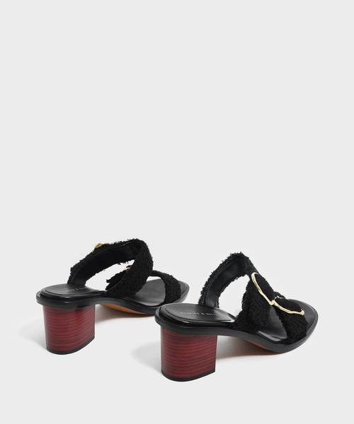 CHARLES & KEITH(チャールズ & キース)の「ダブルストラップミュール / DOUBLE STRAP MULES(サンダル・レディース・ブラック/オレンジ・22.5cm/23cm/23.5cm/24.5cm/25cm)」の5枚目の写真