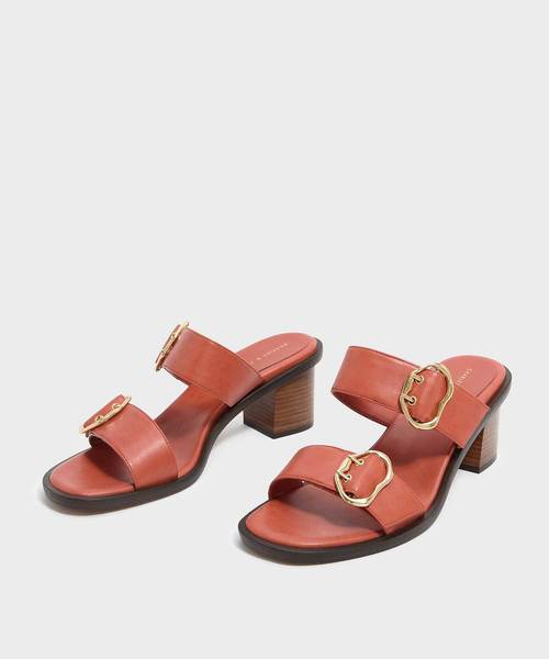 CHARLES & KEITH(チャールズ & キース)の「ダブルストラップミュール / DOUBLE STRAP MULES(サンダル・レディース・ブラック/オレンジ・22.5cm/23cm/23.5cm/24.5cm/25cm)」の10枚目の写真