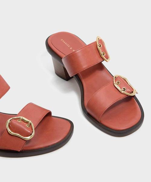CHARLES & KEITH(チャールズ & キース)の「ダブルストラップミュール / DOUBLE STRAP MULES(サンダル・レディース・ブラック/オレンジ・22.5cm/23cm/23.5cm/24.5cm/25cm)」の12枚目の写真