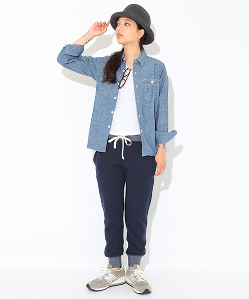 BEAMS BOY（ビームスボーイ）の「BEAMS BOY / 配色リブ スウェットイージー（その他パンツ・レディース・ライトグレー/ネイビー・ONE SIZE）」の15枚目の写真