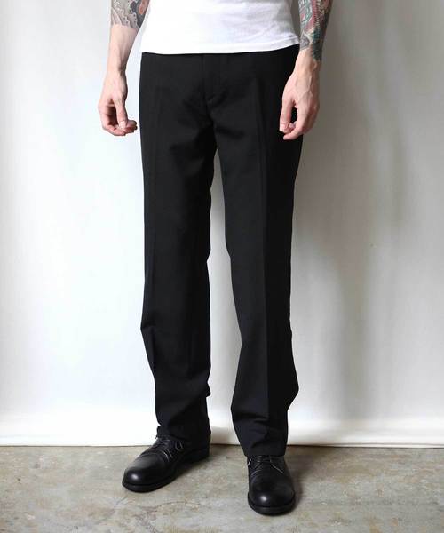 COREFIGHTER（コアファイター）の「WOOL SLACKS w/LINE（スラックス・メンズ・ブラック/ダークグリーン/ブラウン・MEDIUM）」の2枚目の写真