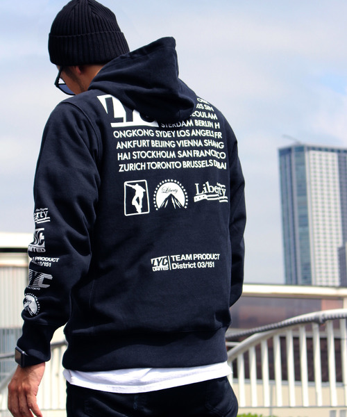 LIBERTY CITY（リバティシティ）の「【LIBERTY CITY/リバティーシティ】 [LOGOTYPES] スウェット フーデッド プルオーバー（パーカー・メンズ・ホワイト/ブラック/グレー・2/3）」の3枚目の写真