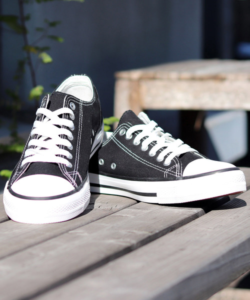 Confirm（コンファーム）の「Confirm / コンファーム キャンバススニーカー（スニーカー・メンズ・ブラック/ブラック系その他・M/L）」の2枚目の写真