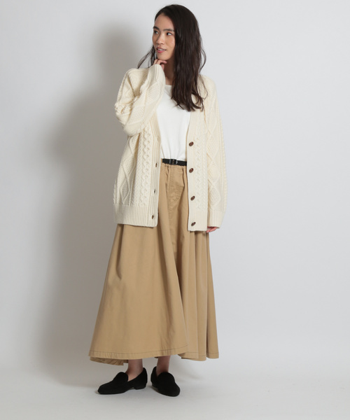 niko and...（ニコアンド）の「配色タックギャザースカート（スカート・レディース・ブラック/ベージュ/パープル/グリーン/ライトグリーン・MEDIUM/LARGE）」の17枚目の写真