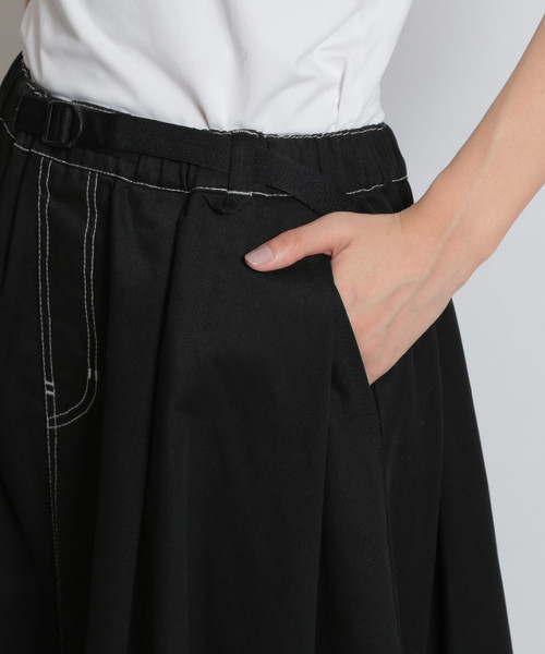 niko and...（ニコアンド）の「配色タックギャザースカート（スカート・レディース・ブラック/ベージュ/パープル/グリーン/ライトグリーン・MEDIUM/LARGE）」の14枚目の写真