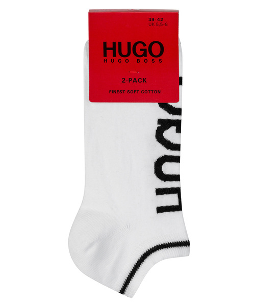 2パック オブ アンクル ソックス イン ア コットンブレンド ソックス 靴下 Hugo ヒューゴ のファッション通販 Zozotown