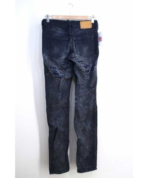 ブランド古着】ダメージ加工スキニーデニム(デニムパンツ ブランド古着】ダメージ加工スキニーデニム(デニムパンツ
