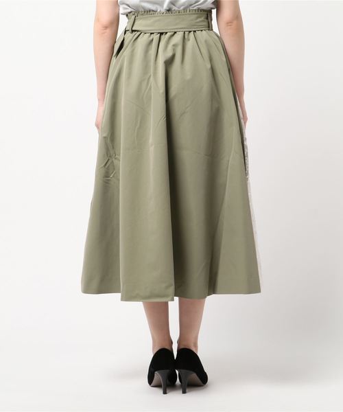 MIIA(ミーア)の「レースコンビトレンチ風スカート(スカート・レディース・カーキ/ベージュ/ピンク・FREE)」の5枚目の写真