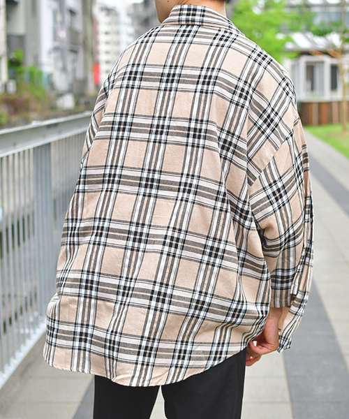 kutir（クティール）の「【ウルトラルーズシルエット】ハーフスリーブシャツ（シャツ/ブラウス・メンズ・チャコールグレー/ベージュ/ネイビー・MEDIUM/LARGE）」の11枚目の写真