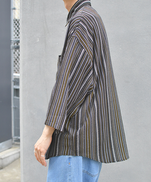 kutir（クティール）の「【ウルトラルーズシルエット】ハーフスリーブシャツ（シャツ/ブラウス・メンズ・チャコールグレー/ベージュ/ネイビー・MEDIUM/LARGE）」の16枚目の写真