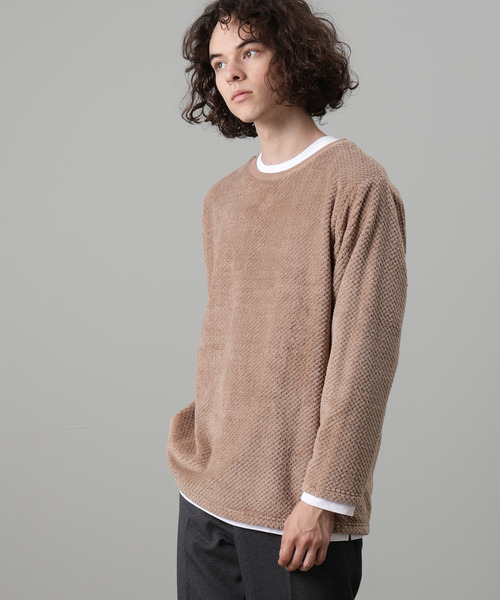 JUNRED(ジュンレッド)の「パイナップルフリースアンサンブル(アンサンブル・メンズ・ブラック/ベージュ/ネイビー/レンガ・S/M/L)」の3枚目の写真