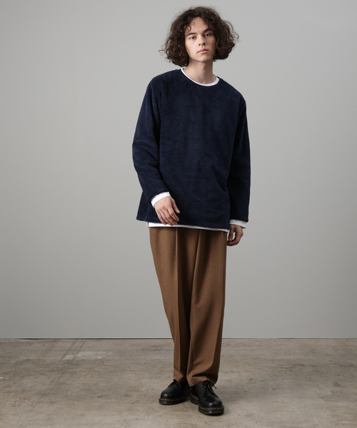 JUNRED(ジュンレッド)の「パイナップルフリースアンサンブル(アンサンブル・メンズ・ブラック/ベージュ/ネイビー/レンガ・S/M/L)」の12枚目の写真