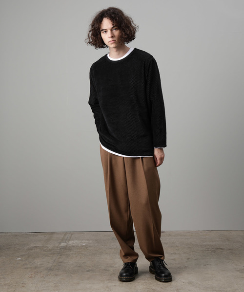 JUNRED(ジュンレッド)の「パイナップルフリースアンサンブル(アンサンブル・メンズ・ブラック/ベージュ/ネイビー/レンガ・S/M/L)」の13枚目の写真