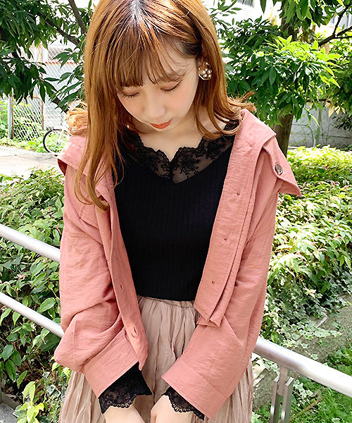 apres jour(アプレジュール)の「スカラップレースリブロンT【ZOZOTOWN限定アイテム】(Tシャツ/カットソー・レディース・ブラック/オフホワイト/モカ・フリー)」の10枚目の写真