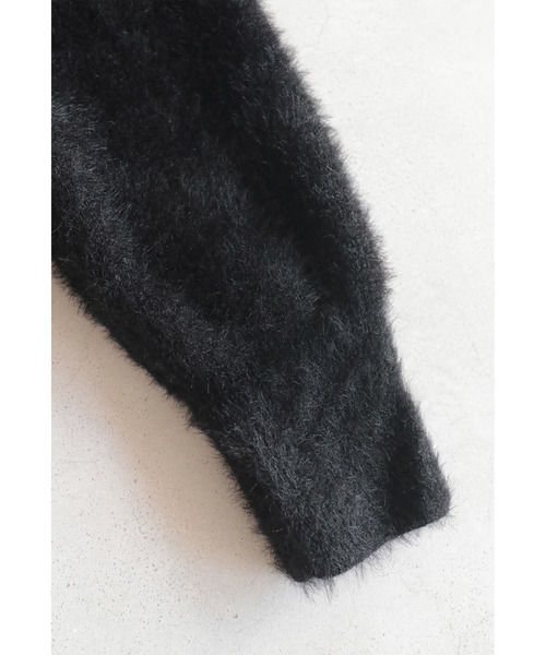 cawaii（カワイイ）の「（黒）パールの花ボタン輝くファーショートカーディガン（カーディガン/ボレロ・レディース・ブラック・FREE）」の8枚目の写真